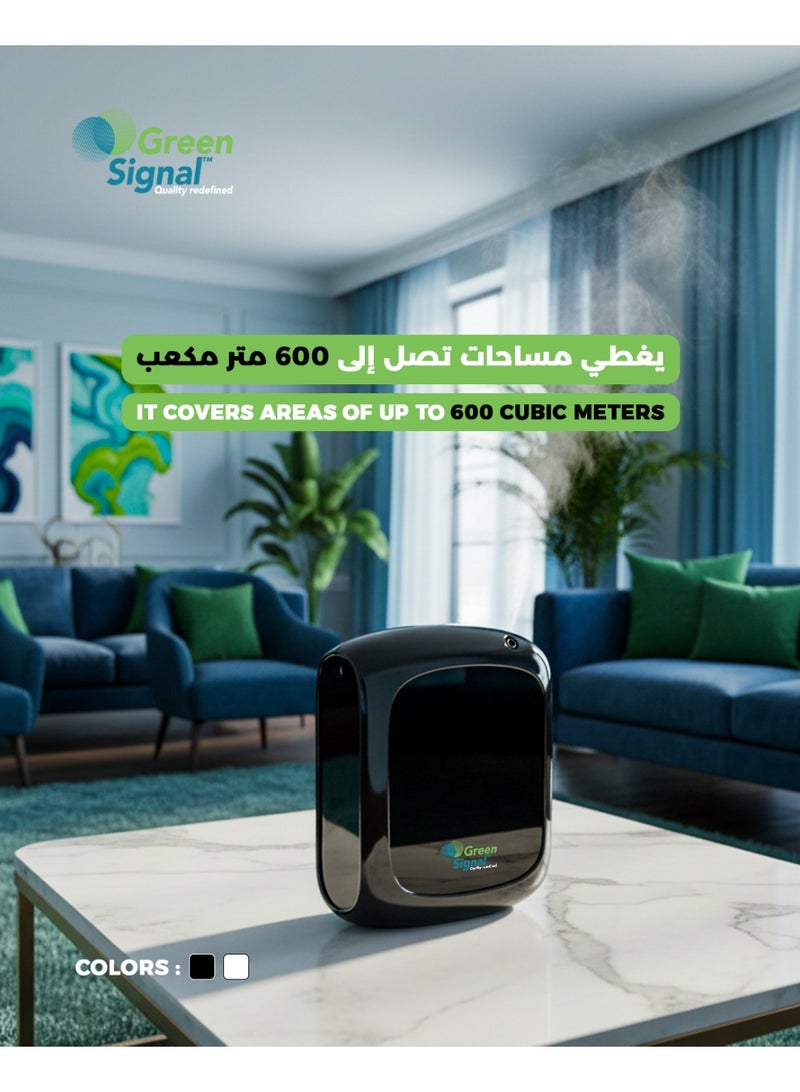 جرين سيجنال جهاز فواحة العطور الذكية - موزع زيوت عطرية يتم التحكم فيه عبر تطبيق بلوتوث - يغطي مساحة تصل إلى 600 متر مكعب - موزع عطور أنيق للمنزل والمكتب - جهاز عطور احترافي - Image 5
