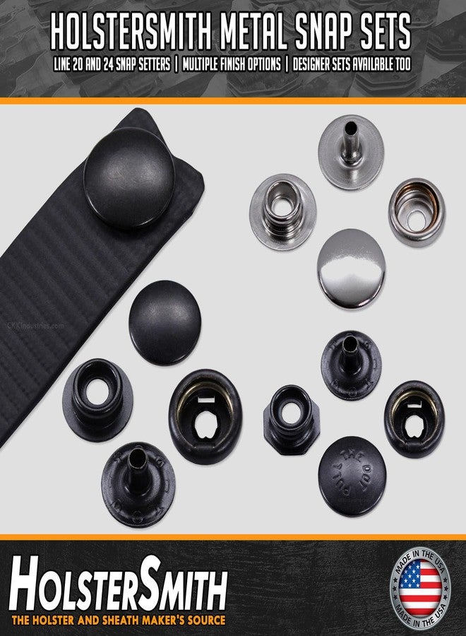HolsterSmith Metal Snap Sets - (Line 24) - (Pull The Dot) - (Black) - (1 Set) - for Leather, Holsters, Sheaths, Pouches, and Clothing - Image 5