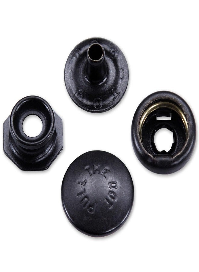 HolsterSmith Metal Snap Sets - (Line 24) - (Pull The Dot) - (Black) - (1 Set) - for Leather, Holsters, Sheaths, Pouches, and Clothing - Image 1