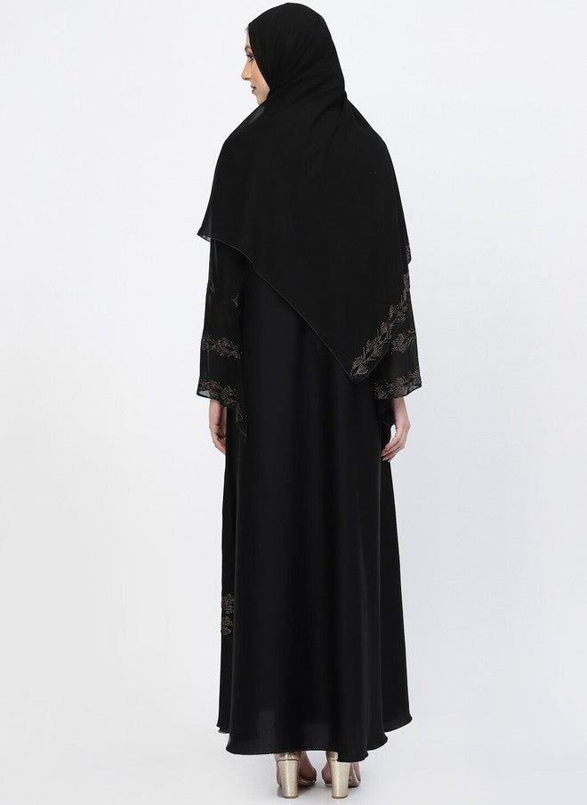 Arrabi Embellished Detail Burqa With Scarf - Image 4