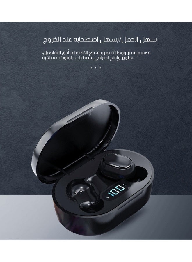 سماعات أذن بلوتوث صغيرة بتقنية TWS، سماعات ستيريو عالية الدقة مقاومة للعرق تعمل باللمس مع علبة شحن محمولة - Image 5