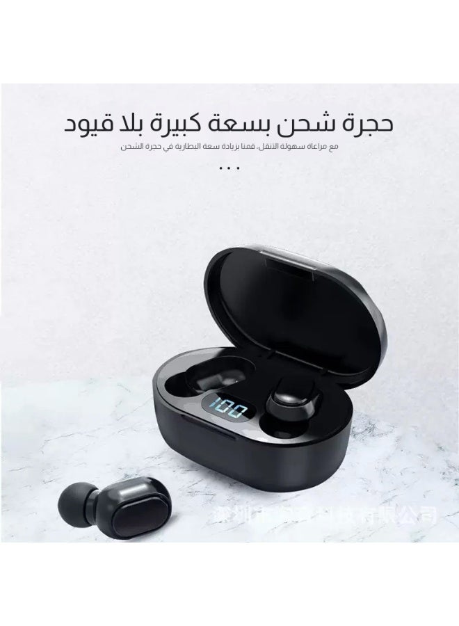 سماعات أذن بلوتوث صغيرة بتقنية TWS، سماعات ستيريو عالية الدقة مقاومة للعرق تعمل باللمس مع علبة شحن محمولة - Image 3