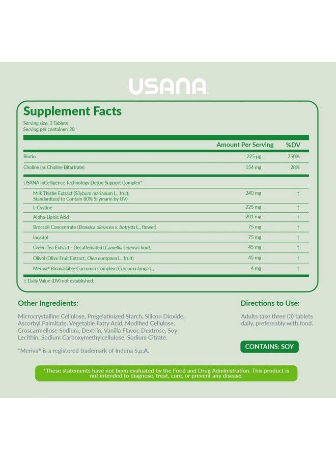 USANA - Hepasil Dtx With Incelligence Detox Support Complex For Comprehensive Liver Support* 84 Tablets 28 Day Supply - Image 1