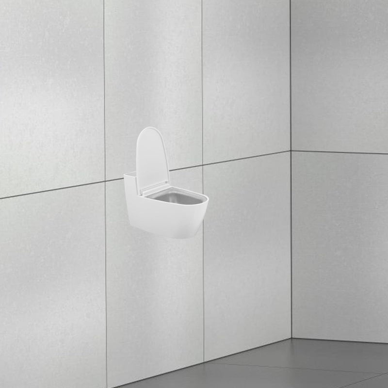 Sewroro Ceramic Wall Mounted Ashtray With Lid Toilet Design - Image 5