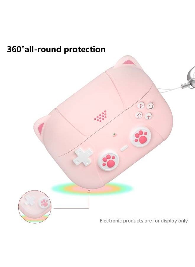 Generic - Airpods Pro 2 Case/Airpods Pro Case, Cat Game Player Design, Airpods Pro 2 Case 2022 with Keychain for Men Women, Soft Silicone Protective Cover Skin for Airpods Pro 2nd/1st Gen - Image 1