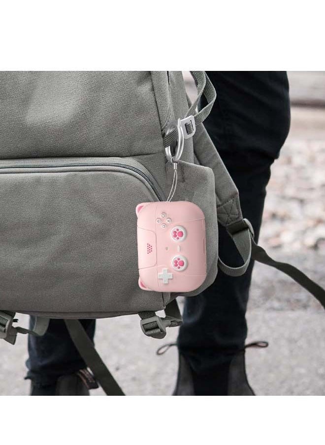 Generic - Airpods Pro 2 Case/Airpods Pro Case, Cat Game Player Design, Airpods Pro 2 Case 2022 with Keychain for Men Women, Soft Silicone Protective Cover Skin for Airpods Pro 2nd/1st Gen - Image 1