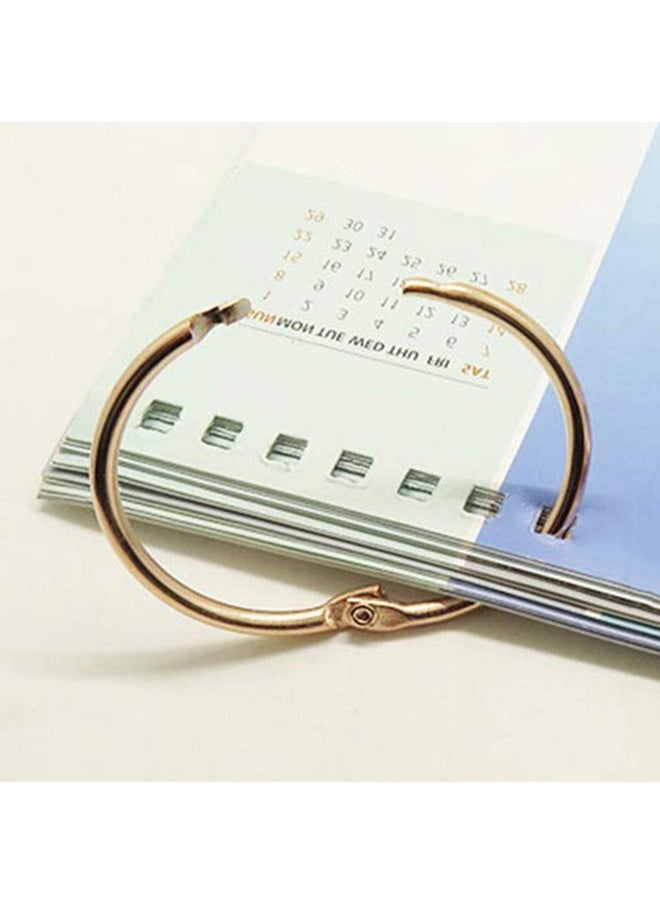 XMHF 2 Inch (5 Pack) Loose Leaf Binder Rings, Nickel Plated Steel Binder Rings,Keychain Key Rings, Metal Book Rings,Golden, For School, Home, Office  - Image 3
