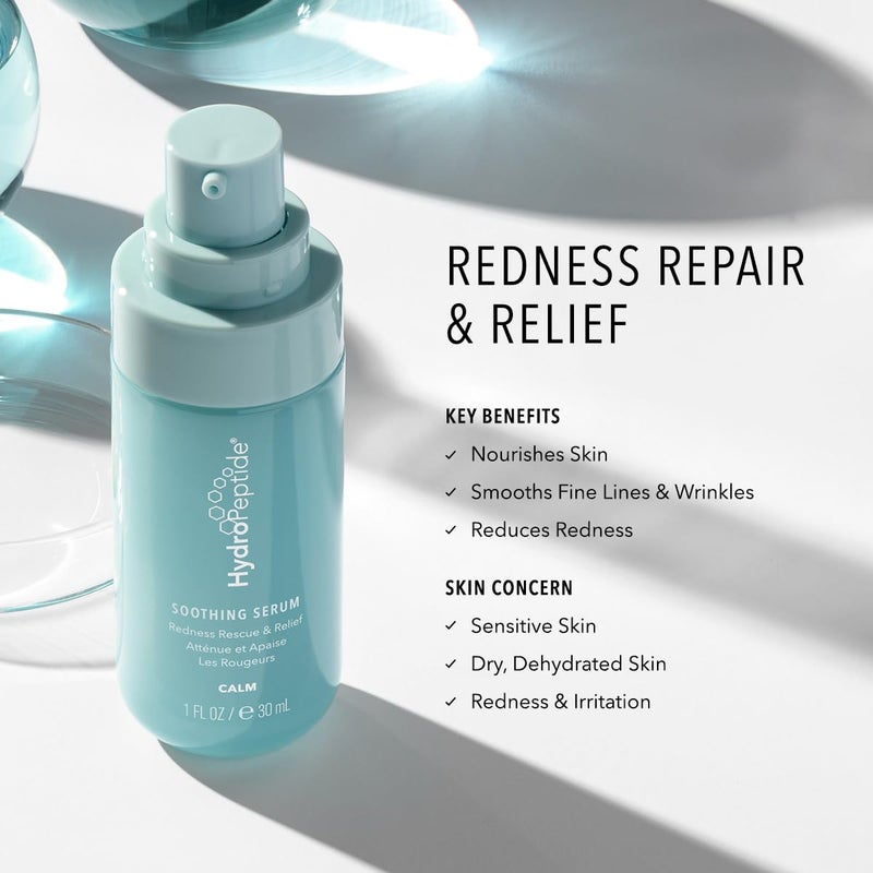 Hydropeptide Soothing Serum, Moisturizing & Anti-Aging Peptide Facial Serum, 1 Ounce - Image 2