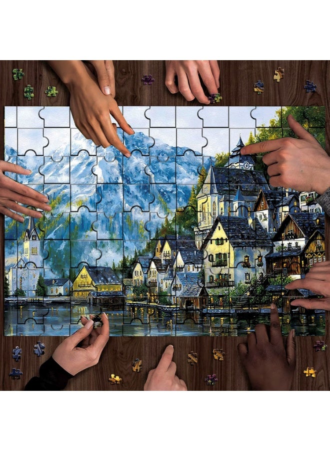 لعبة تركيب صور مكونة من 1000 قطعة للكبار والصغار - لعبة تعليمية وزخرفية ملونة، لعبة كبيرة للترفيه العائلي وفن الحائط - Image 2