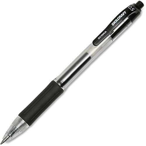Skilcraft 1525930/Zebra Retractable Gel Pen - Fine Point - Black Ink - Image 5