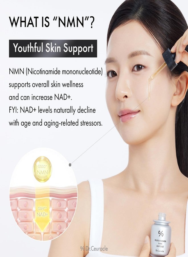 leegeehaam Dr.Ceuracle Glutathione & NMN Ampoule - Antioxidant Serum for Elevating Skin Vitality and Radiant Glowing Complexion (30ml / 1.01 fl. oz. - Image 2