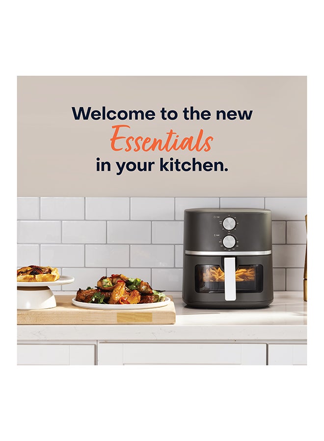 nutricook Air Fryer Essentials Classic Vision ,5.2L Capacity with Clear Window and Internal Light, ProCyclone Technology,  2 Control Knobs, 2 Years Warranty 5.2 L 1500 W NC-AFE152M-G Grey - Image 3