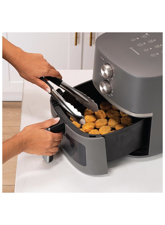 nutricook Air Fryer Essentials Classic Vision ,5.2L Capacity with Clear Window and Internal Light, ProCyclone Technology,  2 Control Knobs, 2 Years Warranty 5.2 L 1500 W NC-AFE152M-G Grey - Image 5