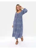 Aerie blue and white print