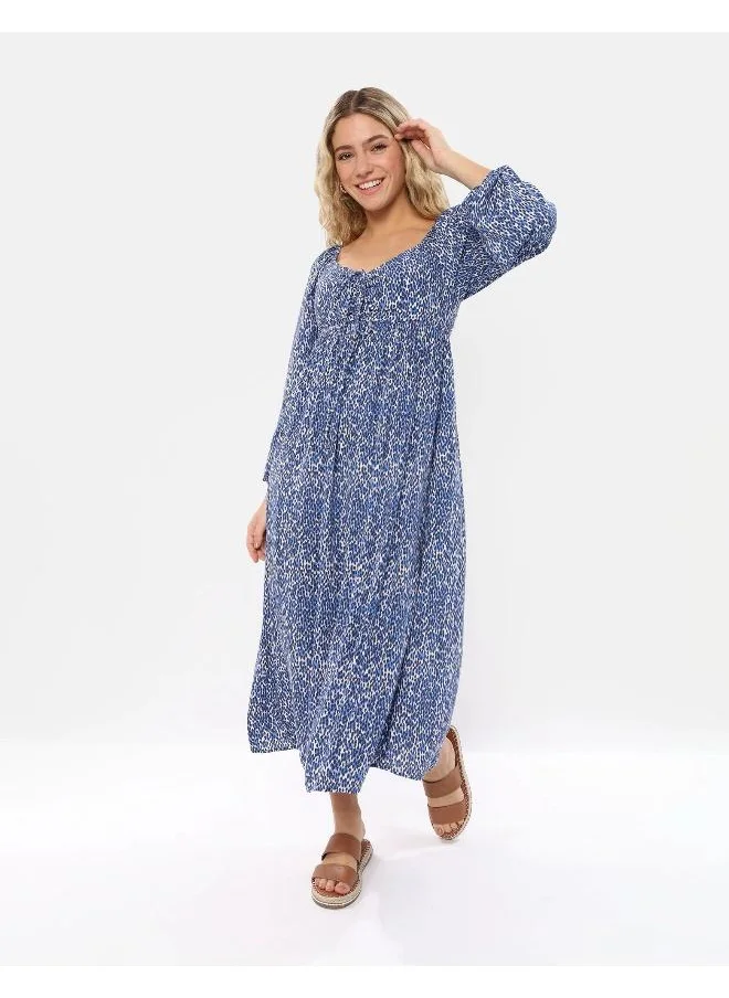 Aerie Puff Sleeve Ruched Dress