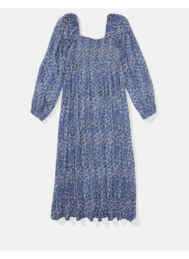 Aerie Puff Sleeve Ruched Dress