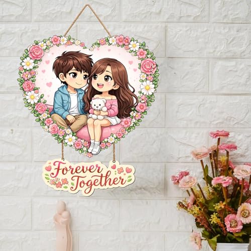 Webelkart Premium Couple Wall Hanging for Home Decor | Couple Gifts Forever Together Couple Design,Valentine Gift Item for Girlfriend/Boyfriend/Husband Wife Living Room Decoration (1) - Image 5
