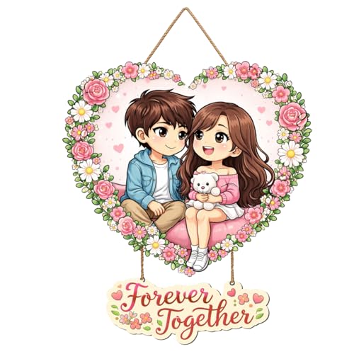 Webelkart Premium Couple Wall Hanging for Home Decor | Couple Gifts Forever Together Couple Design,Valentine Gift Item for Girlfriend/Boyfriend/Husband Wife Living Room Decoration (1) - Image 1