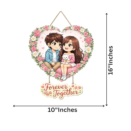 Webelkart Premium Couple Wall Hanging for Home Decor | Couple Gifts Forever Together Couple Design,Valentine Gift Item for Girlfriend/Boyfriend/Husband Wife Living Room Decoration (1) - Image 4