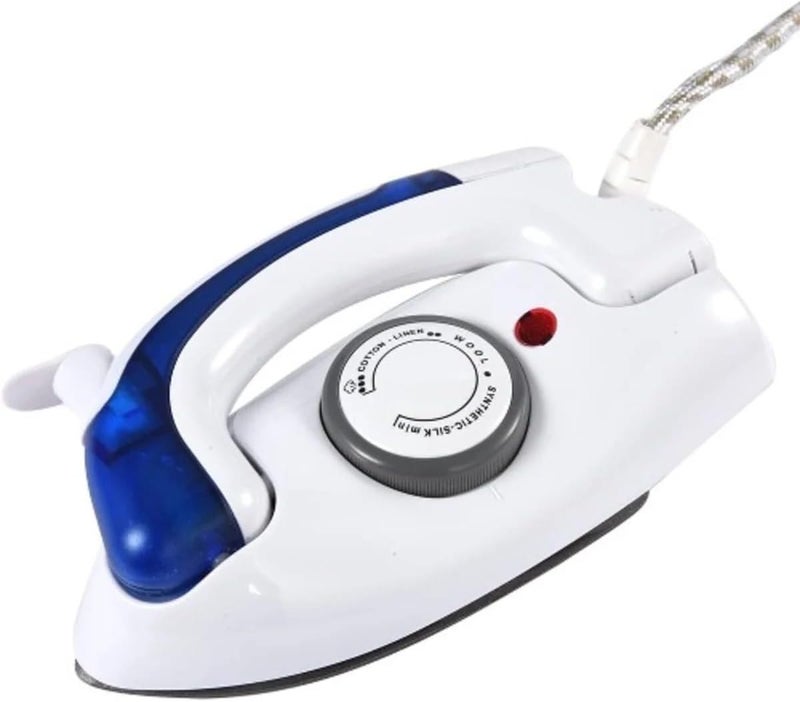Biki Travel Iron, 700W Mini Folding Portable Handheld Non-Stick Adjustable Temperature Control with Fuse and Thermostat Small Compact Steamer HT-258B, White | | - Image 2
