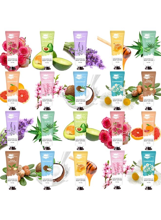 DBEAUTYM 20 Pack Lotion for Women, Body Lotion for Dry Skin,Valentines Day Gifts for Her,Gifts for Women,Teacher Gifts,Travel Size Lotion, Natural Fragrance Body Moisturizer With Shea Butter,Baby Shower Favors  - Image 1
