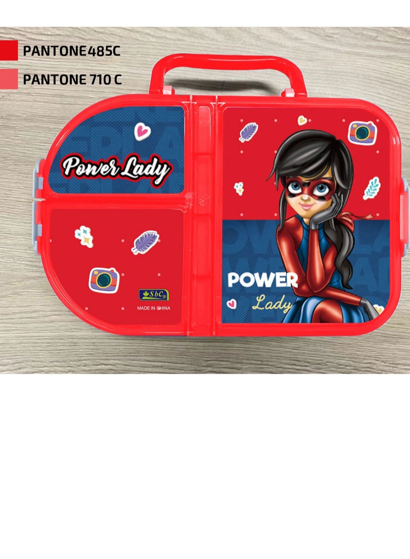 Special lunch box in children's school, multi-colored 