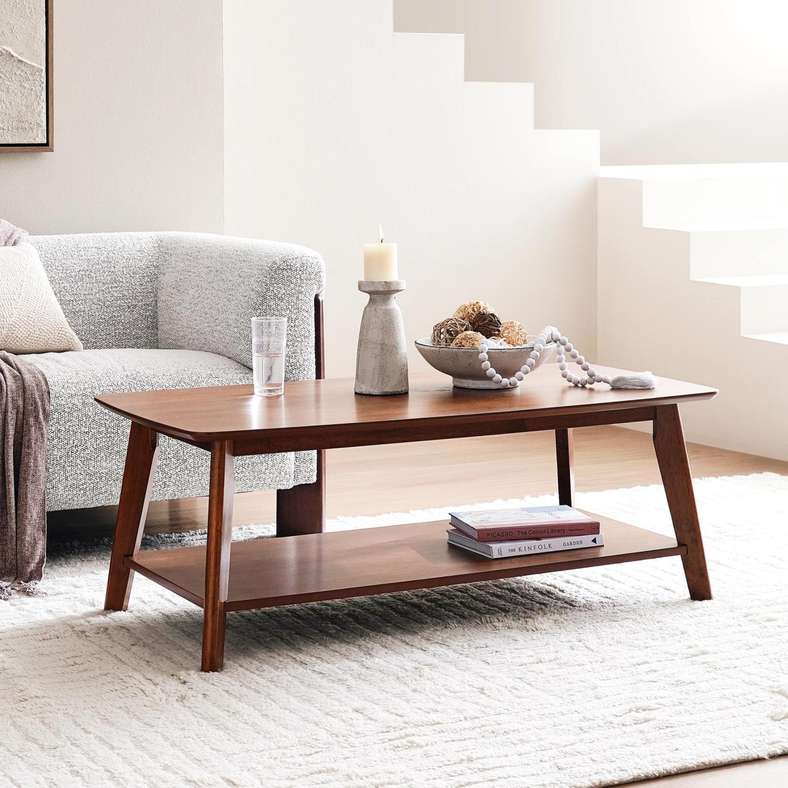 CONCORD COFFEE TABLE SOLID WOOD - BROWN