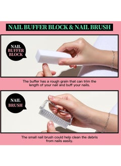 General Pedicure Kit Hand Foot Manicure Care Set，Nail Files 100/180, Nail Buffer Block, Cuticle Nippers, Cuticle Pusher, Cuticle Trimmer,Nail Tools  - Image 2
