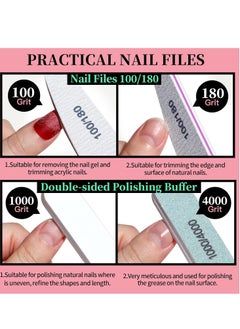 General Pedicure Kit Hand Foot Manicure Care Set，Nail Files 100/180, Nail Buffer Block, Cuticle Nippers, Cuticle Pusher, Cuticle Trimmer,Nail Tools  - Image 3