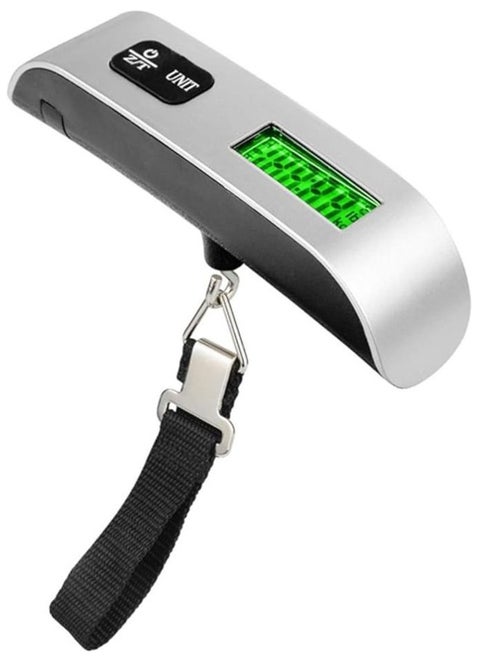 LCD Display Portable Digital Luggage Weighing Scale Black/Silver