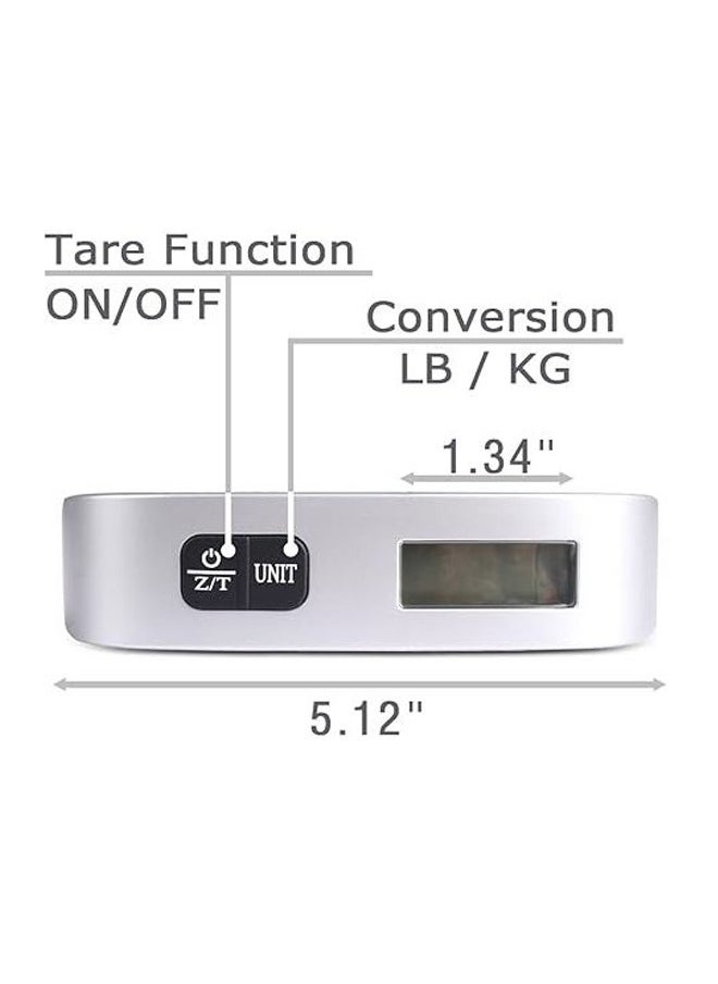 Homeking LCD Display Portable Digital Luggage Weighing Scale Black/Silver  - Image 2