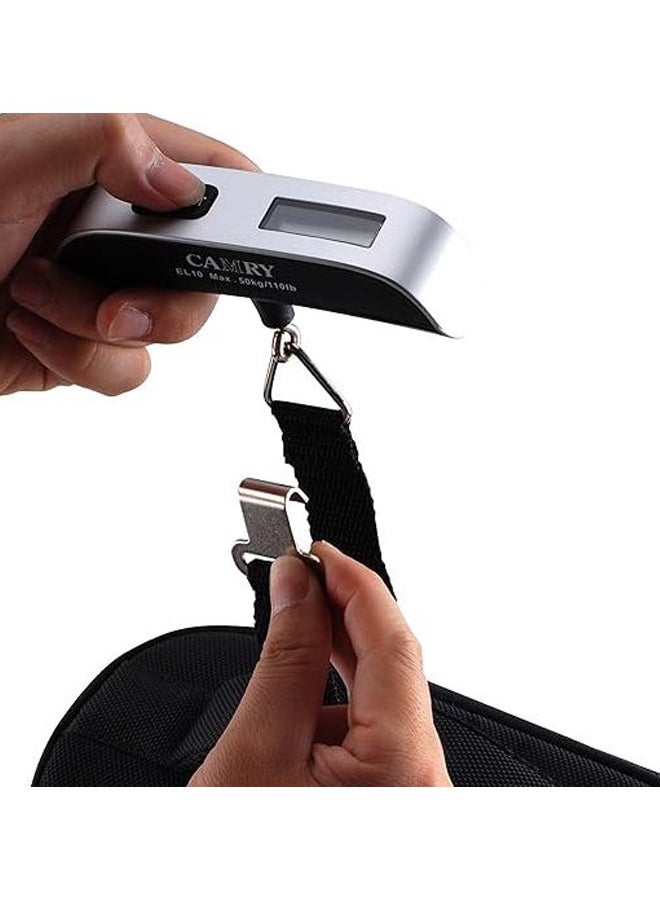 Homeking LCD Display Portable Digital Luggage Weighing Scale Black/Silver  - Image 4