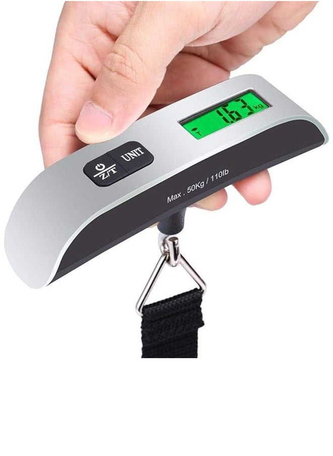 Homeking LCD Display Portable Digital Luggage Weighing Scale Black/Silver  - Image 5