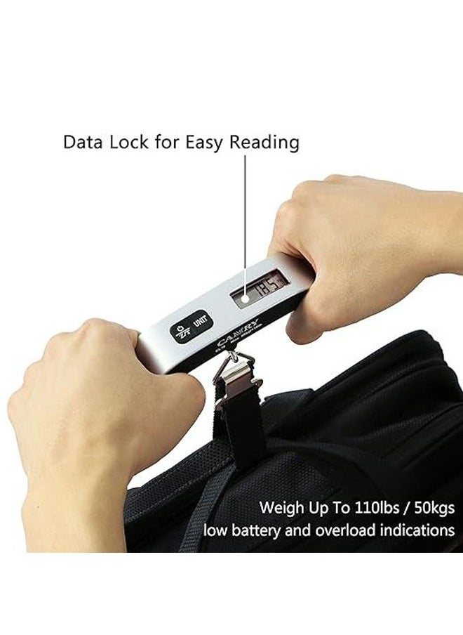 Homeking - LCD Display Portable Digital Luggage Weighing Scale Black/Silver - Image 1