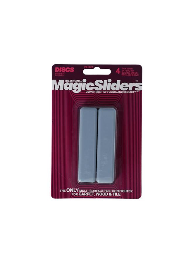Magic Sliders 4-Piece Rectangular Self-Adhesive Multi-SurfFurniture Sliders Blue 15/16 x 4inch 04124 - Image 1
