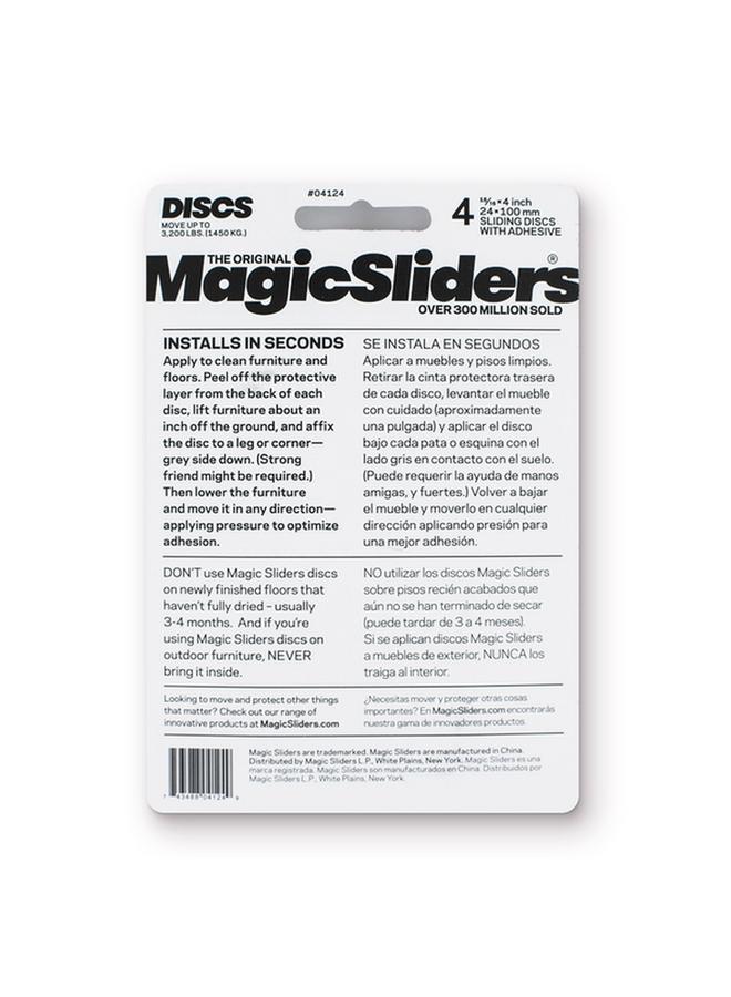 Magic Sliders 4-Piece Rectangular Self-Adhesive Multi-SurfFurniture Sliders Blue 15/16 x 4inch 04124 - Image 2