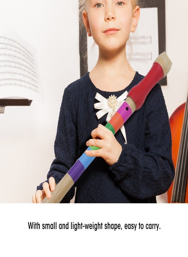 GOTOTOP Small Wooden Recorder Instrument Flute for Kids Children Musical Instrument Children Learning Rhythm Lightweight Educational Music Toy(seven Colors) - Image 4