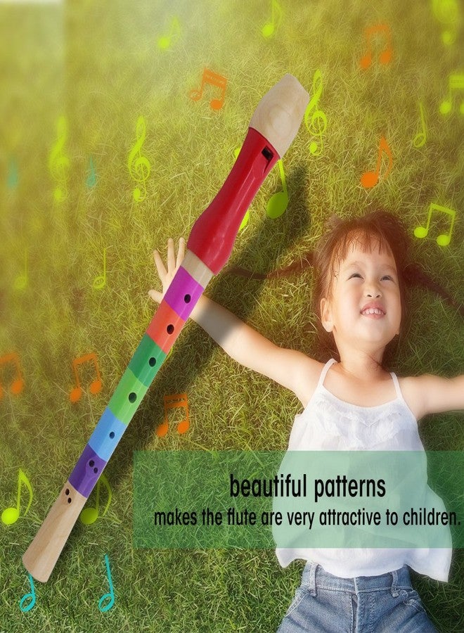 GOTOTOP Small Wooden Recorder Instrument Flute for Kids Children Musical Instrument Children Learning Rhythm Lightweight Educational Music Toy(seven Colors) - Image 2
