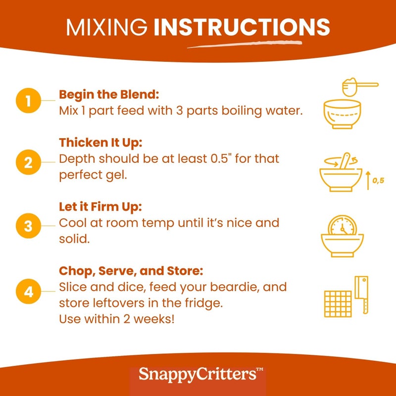 Bearded Dragon Food - Premium Complete Diet Gel Mix for Juvenile and Adult, Made in US FDA Facility, Fortified Formula for Skin and Shedding Support, Digestive Support and Immune System - 3.5 oz. - Image 4
