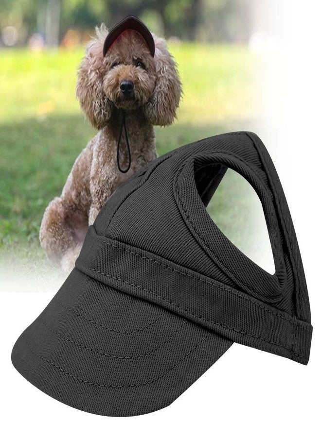 Fdit Pet Dog Sun Visor Hat with Adjustable Strap Sport Hat (Black L) - Image 4