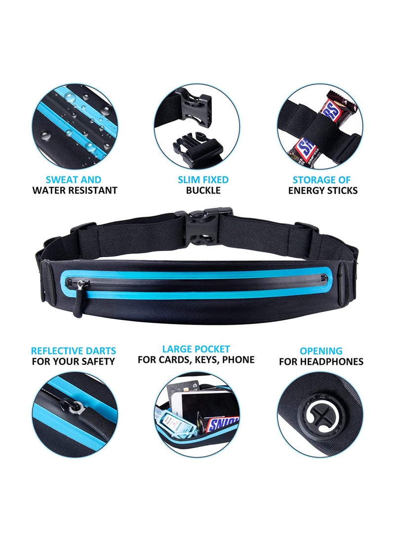 SYOSI - Slim Running Belt for Women  Men, Running Waist Pack Phone Holder, Jogging Workout f anny Pack Runners Pouch Gear Accessories for iPhone 12 11 Pro Max XS XR 8 7 Plus Traveling Gift Style 1 - Image 1