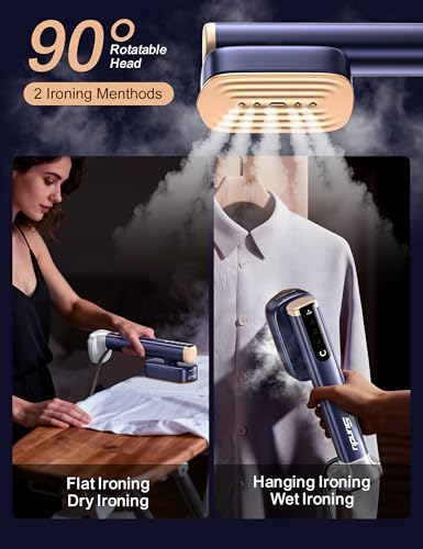 Sundu Travel Steamer for Clothes,Sundu Portable Handheld Garment Steamer,15s Fast Heat-up,2 Water Tanks (180 ml and 100 ml),Steamer Ironing Gloves,45 Minutes of Continuous Ironing for Travel,Home Aqua Blue - Image 5