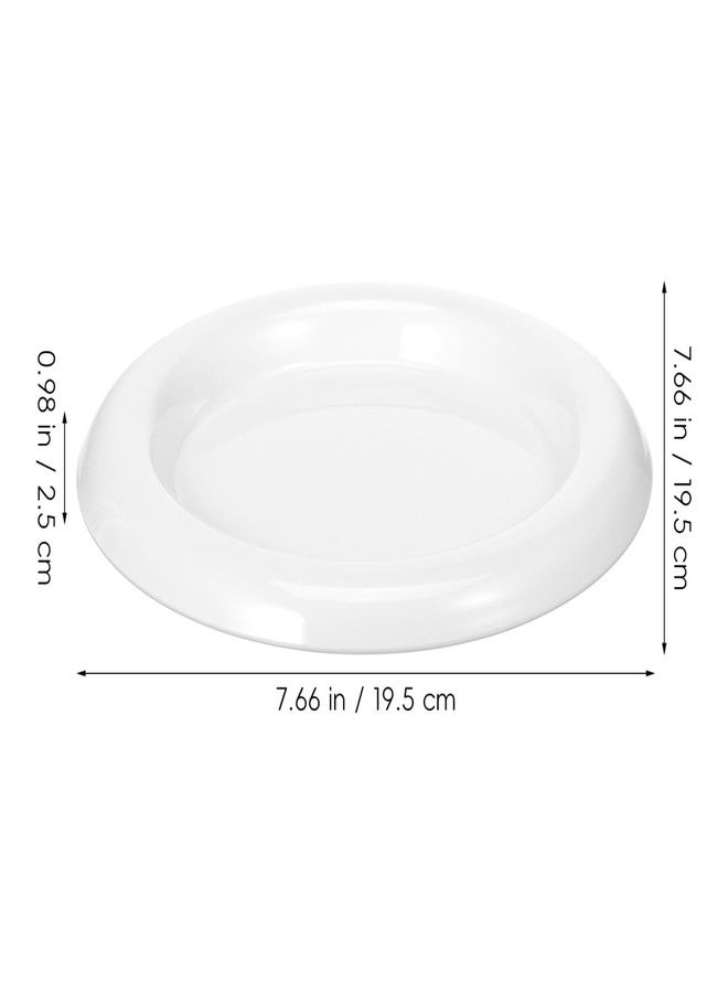 Amosfun Ceramic Dessert Plate 8.26 Inch Multifunctional Jewelry Tray and Fruit Serving Dish for Home Decor and Appetizers - Image 2
