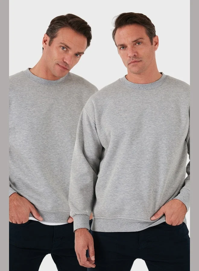 Buratti Regular Fit Crew Neck Raised 2-Pack Sweat Men's SWEAT 5905255S2
