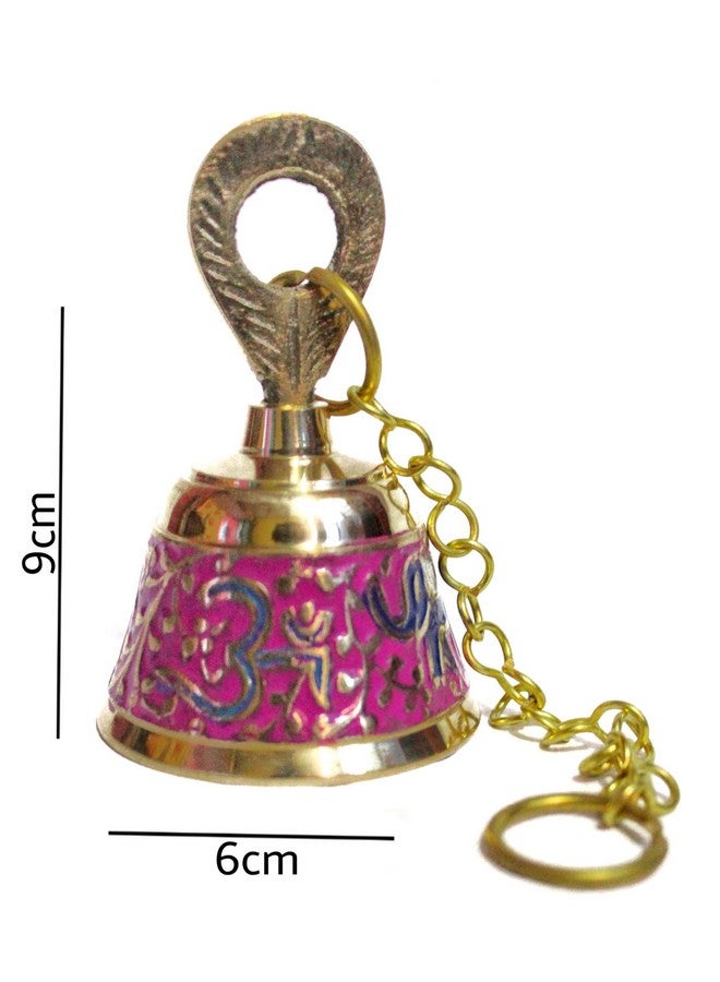Loopysky زوج جرس/غنطي معلق مصنوع يدويًا من نحاس لوبي سكاي (وردي-4L × 2W بوصة) مجموعة من 2 - Image 3