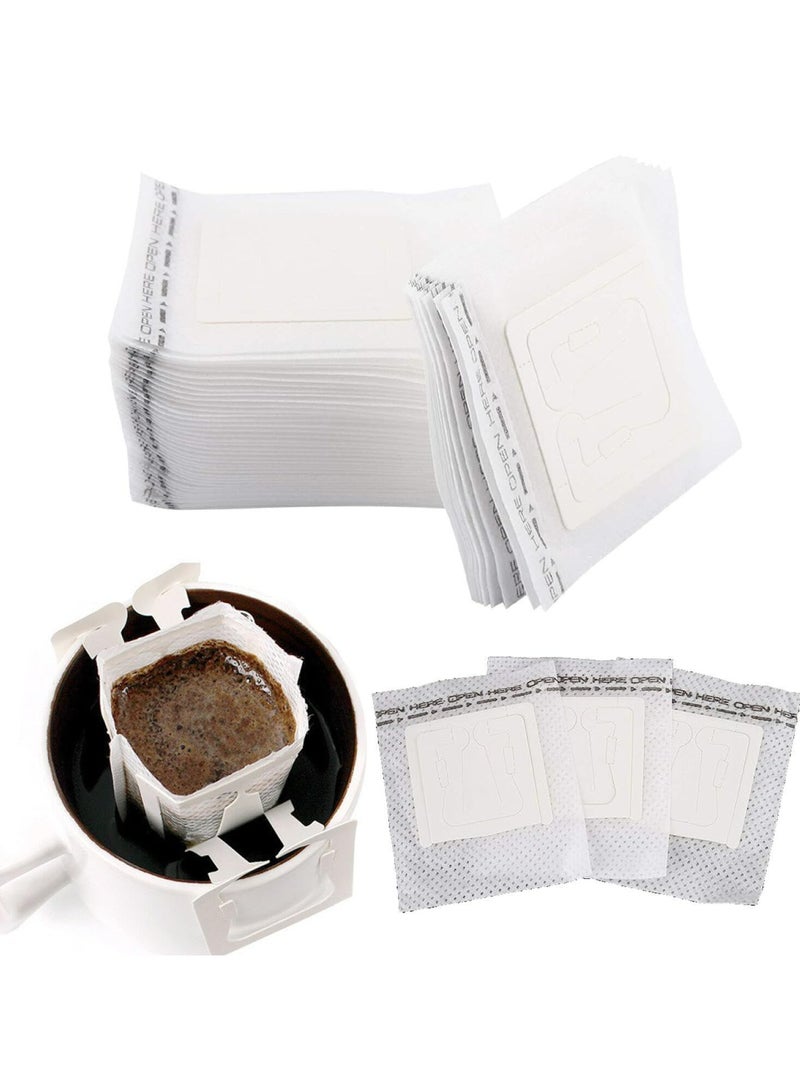 CMGTYYD CMGTYYD 100Pcs Portable Coffee Filter Paper Bag with Hanging Ear Design,Disposable Drip Coffee Filter Paper Bag Single Serve,Pour Over Coffee Filter Compatible with A Wide Variety of Coffee Cups  - Image 1