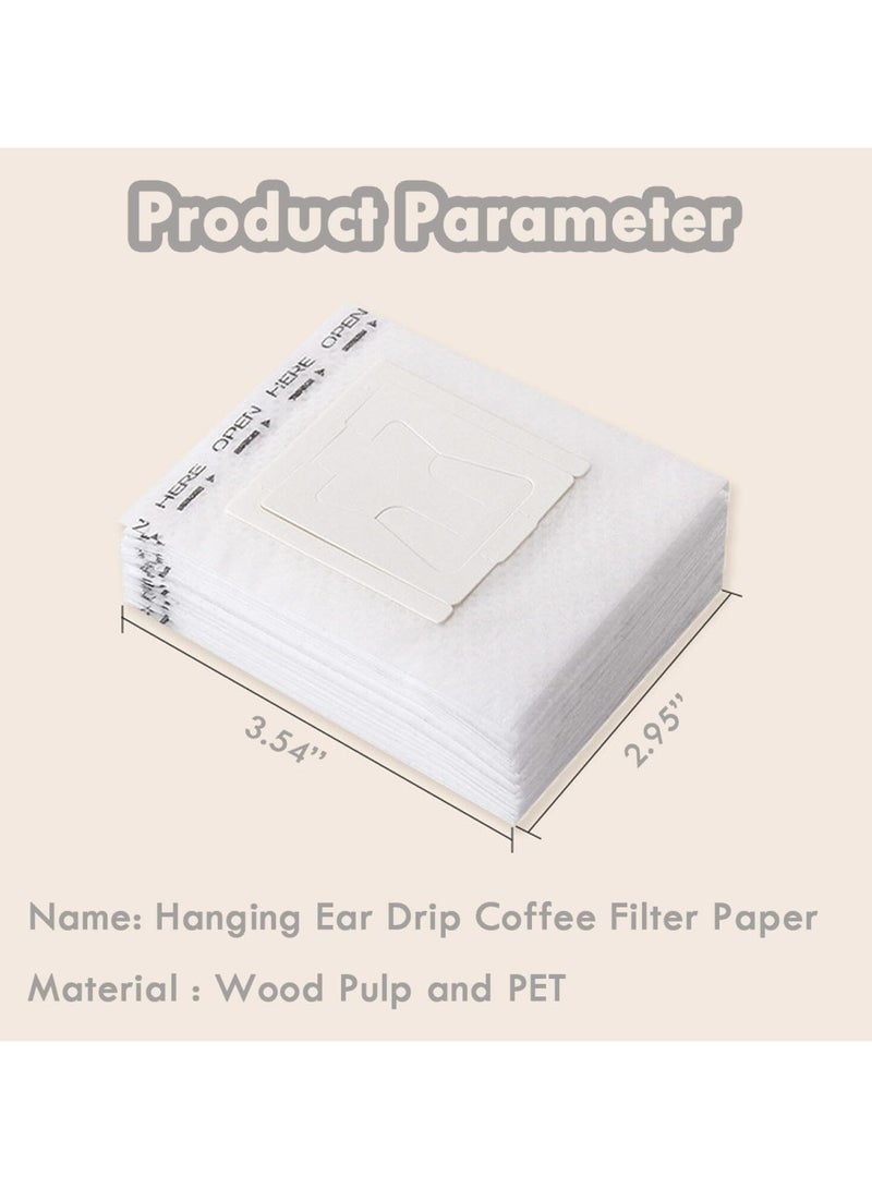 CMGTYYD CMGTYYD 100Pcs Portable Coffee Filter Paper Bag with Hanging Ear Design,Disposable Drip Coffee Filter Paper Bag Single Serve,Pour Over Coffee Filter Compatible with A Wide Variety of Coffee Cups  - Image 4
