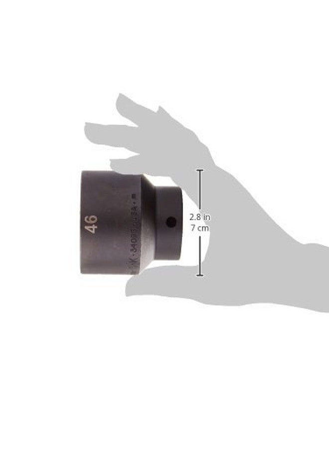 اس كي كي SK Tools USA محرك 1/2 بوصة، 46 مم، 6 نقاط، مقبس تأثير قياسي | 34096 - Image 2