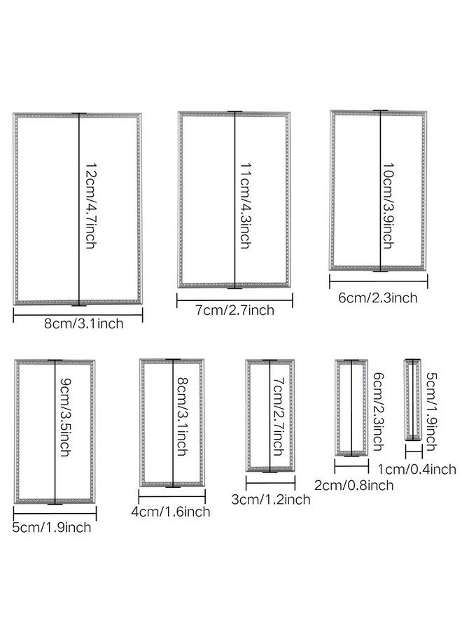 Decora Rectangle Cutting Dies Stencil Diy Scrapbook Album Paper Card Embossing Tool - Image 3
