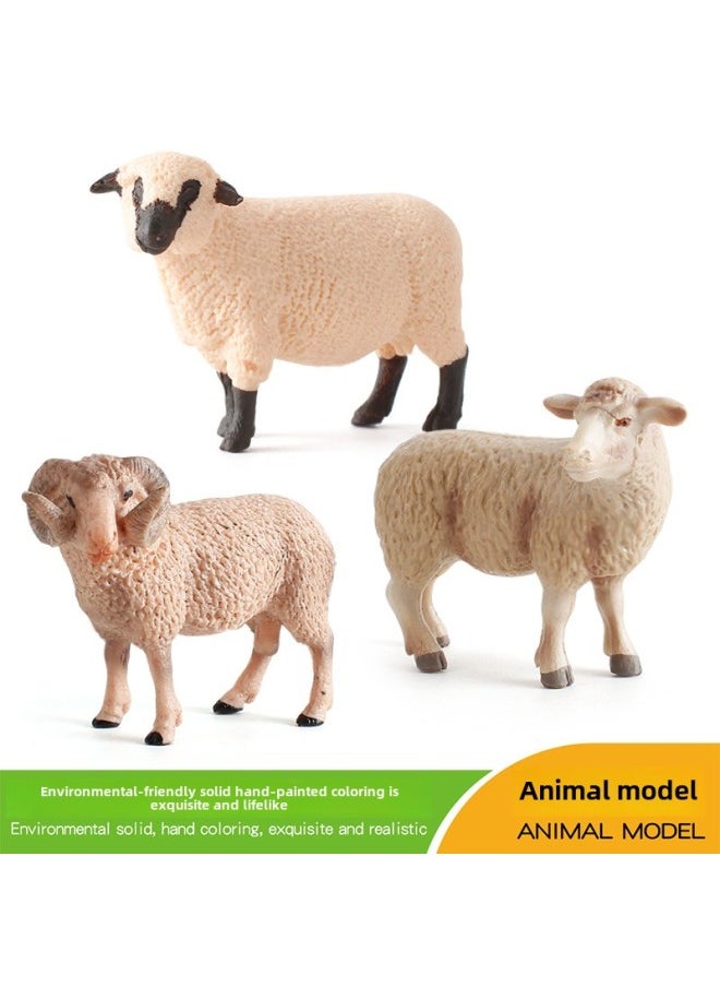 Generic - Solid Static Simulation Wild Animal Model Goat Sheep Shrop Sheep Series Ornaments-Color:BL-5008 Sheep 6G - Image 1